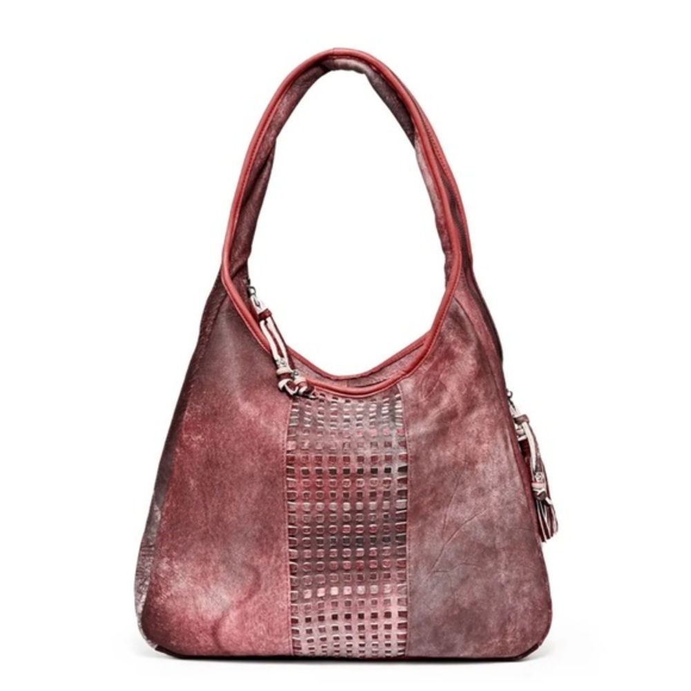 Old Trend Women's Genuine Leather Dorado Expandable Hobo Bag NWT